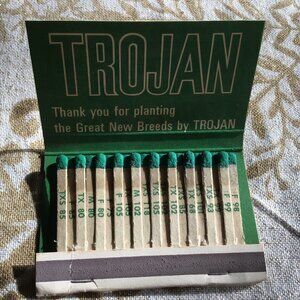 Vintage Trojan Seed Corn Matchbook - Complete - Unused - Trojan Seed Corn